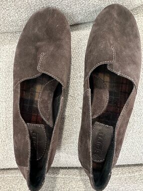 Born Brown Suede Flats Loafers